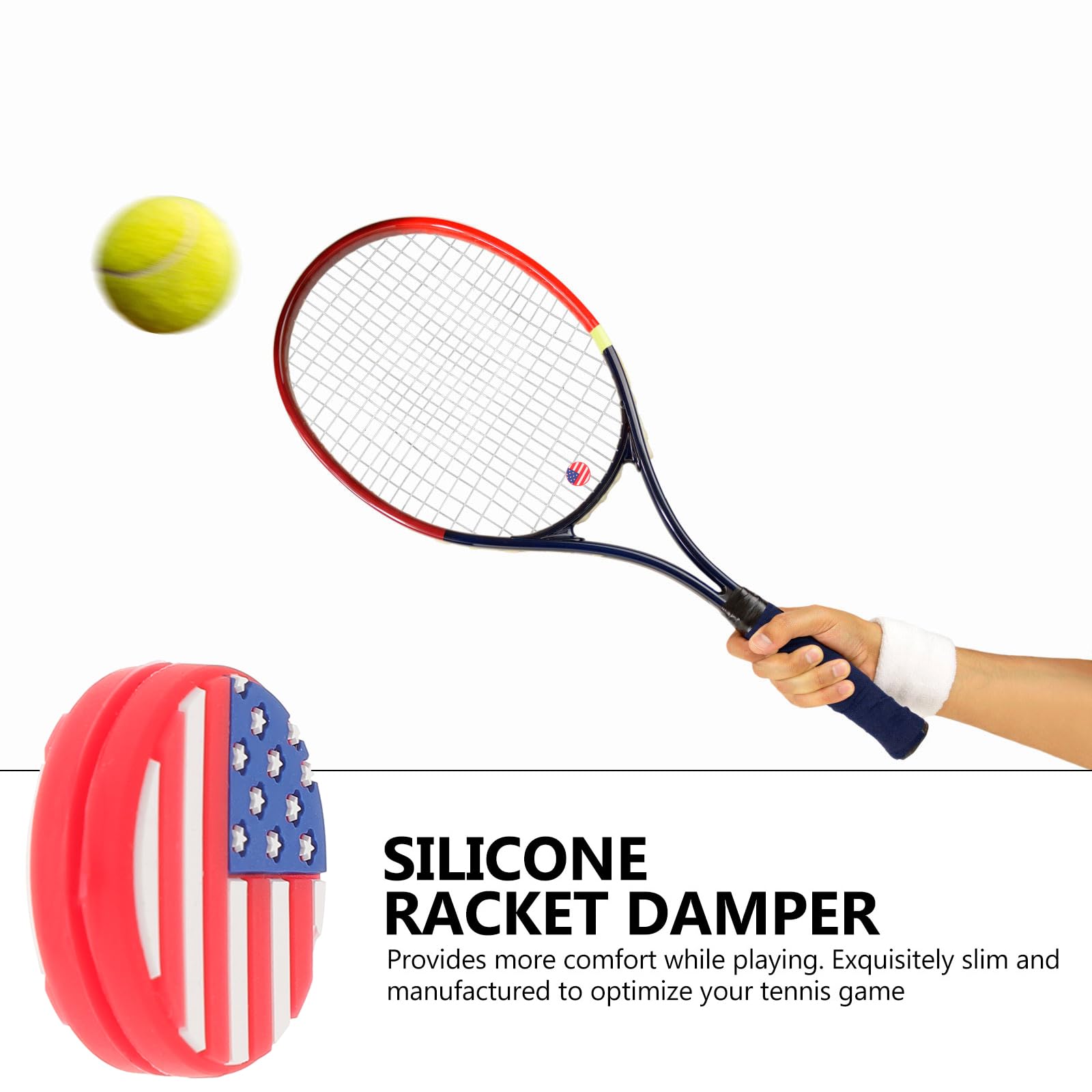 Jual 10pcs Assorted National Flag Silicone Vibration Dampeners For Tennis Racket Di Seller - Foto 6