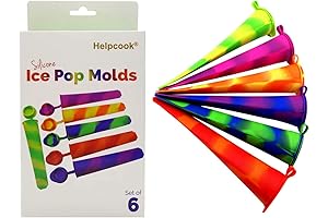 6 Cavity Silicone Popsicle Molds, BPA Free