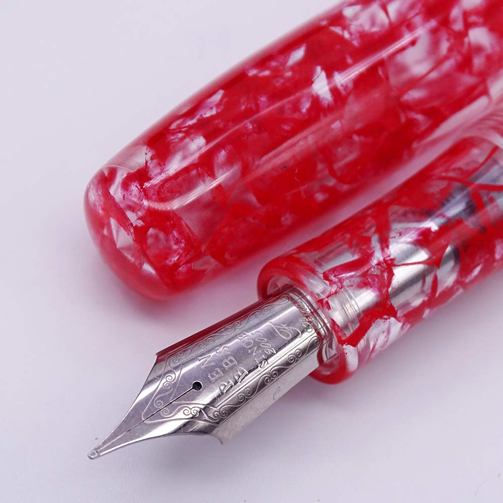 Amazon | PENBBS 469-99 ダブルペン先 万年筆 細字 中字 赤 アクリル