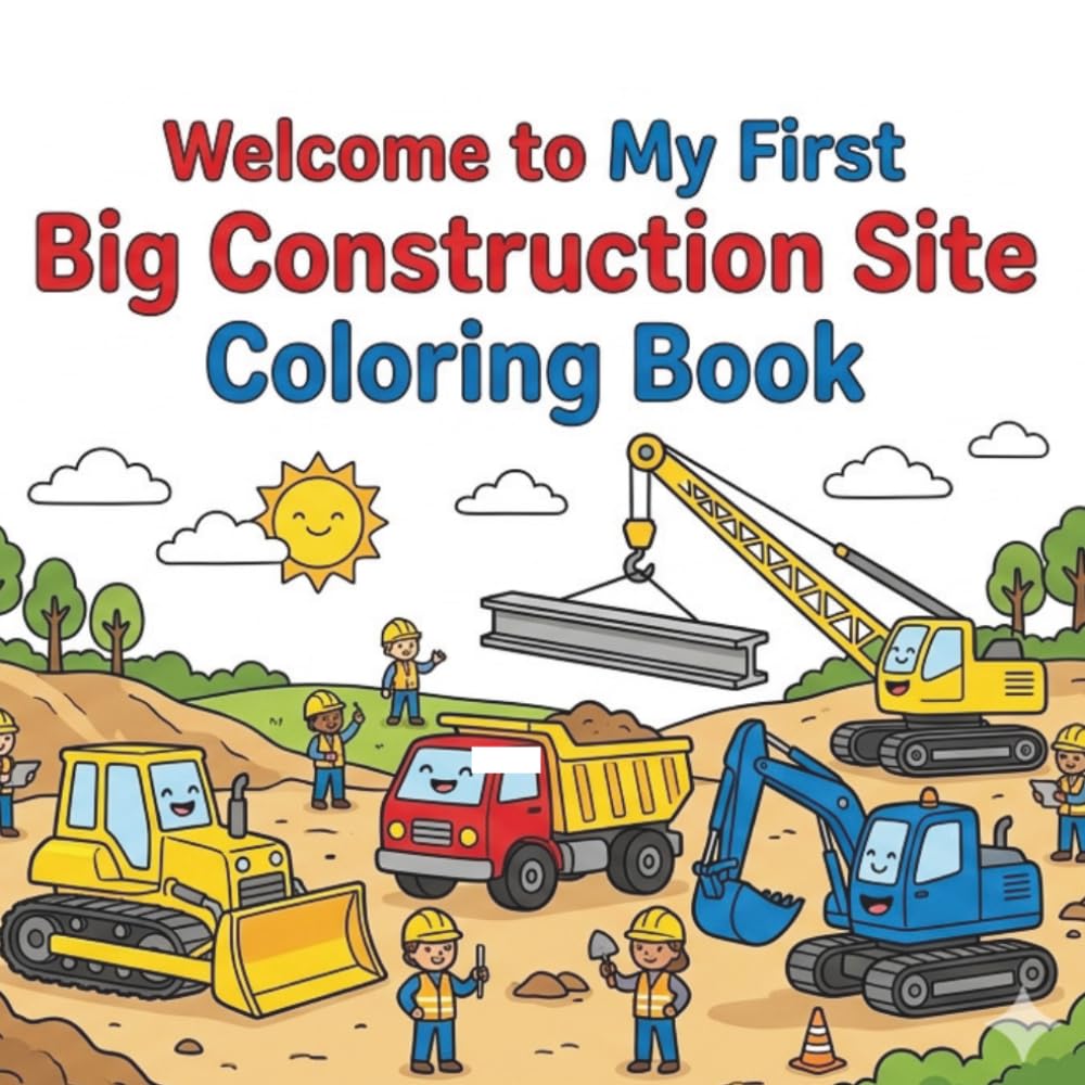Welcome to My First Big Construction Site Coloring Book: A Fun Coloring Adventure for Little Builders Ages 3–8