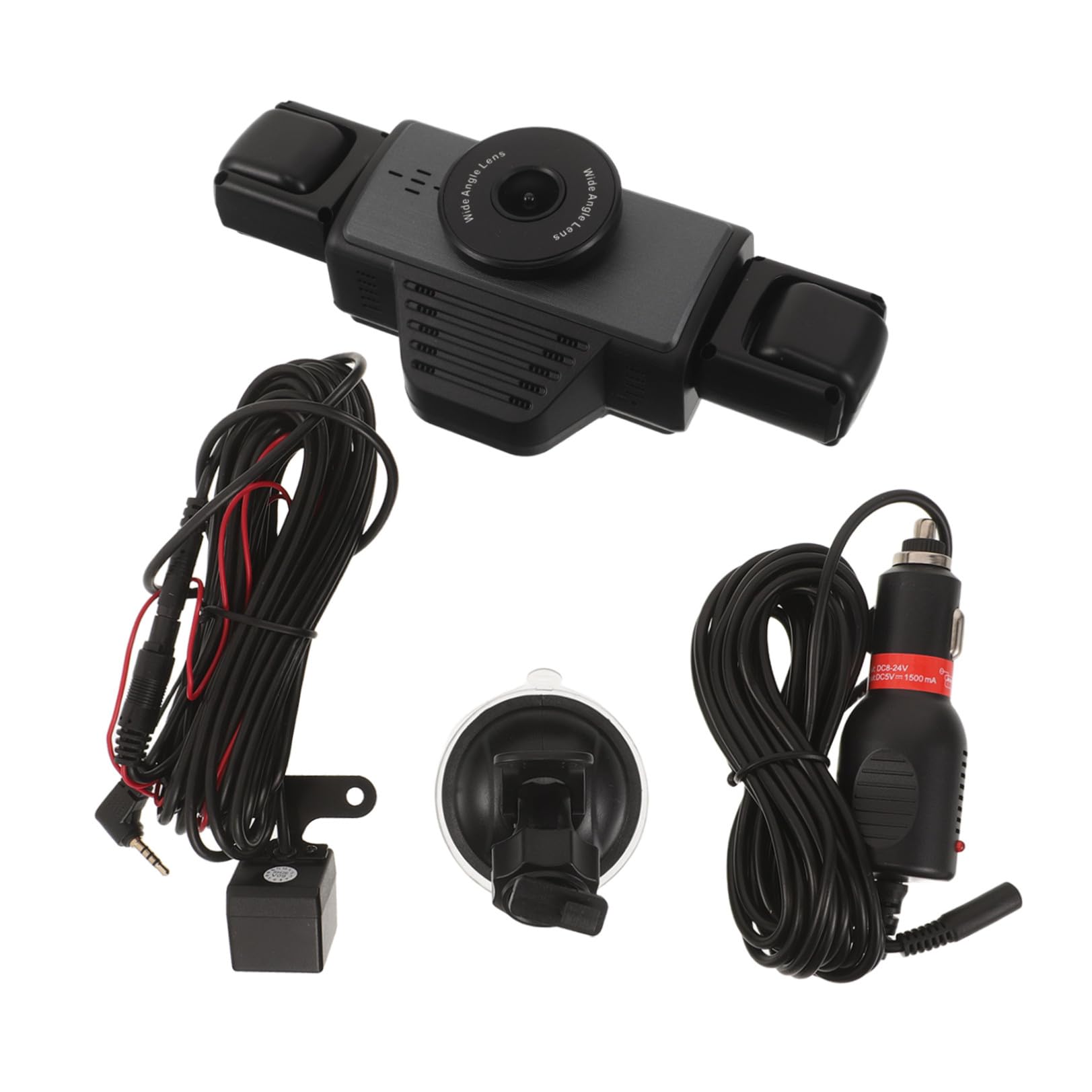 Telecamera per Auto a Cinque Vie con Visione Notturna Infrarossi | Registrazione Continua Automatica, Obiettivo Grandangolare, Struttura Abs Nera, per Viaggi su Strada in Auto