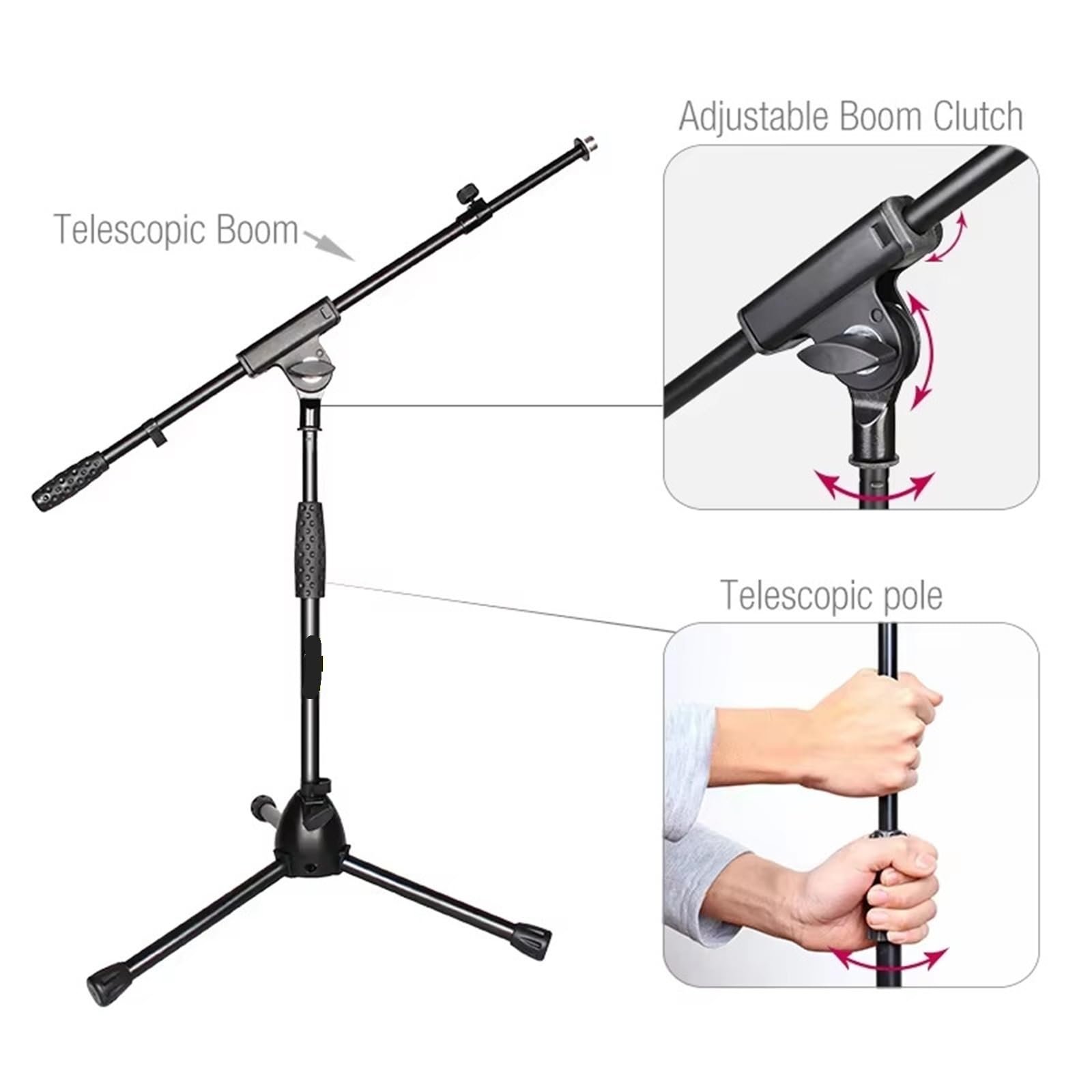 Compatibile con il supporto for microfono con braccio telescopico Yinyu