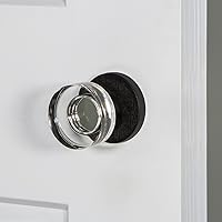 Vista 2 de Viaggio Circolo - Roseta de lino con pomo de cristal Circolo en negro satinado