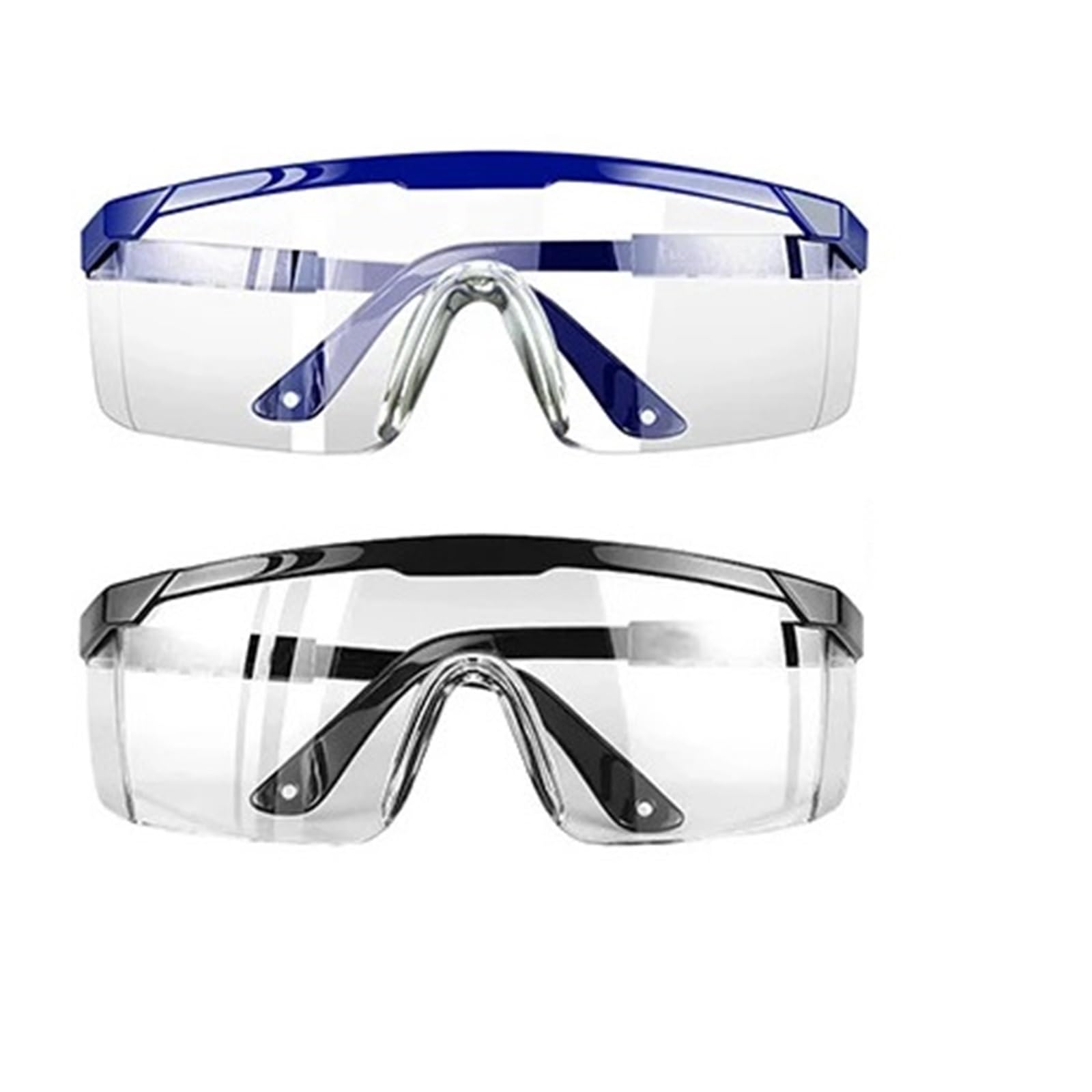 Gafas de seguridad, 5 gafas de seguridad for el trabajo, antisalpicaduras, resistentes al viento y polvo, con montura for ciclismo(Black)
