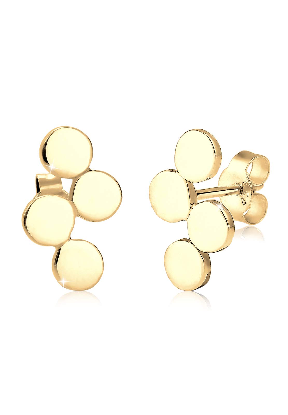 Elli Women Gold Plated 925 Sterling Silver Circle Earrings 0312630516