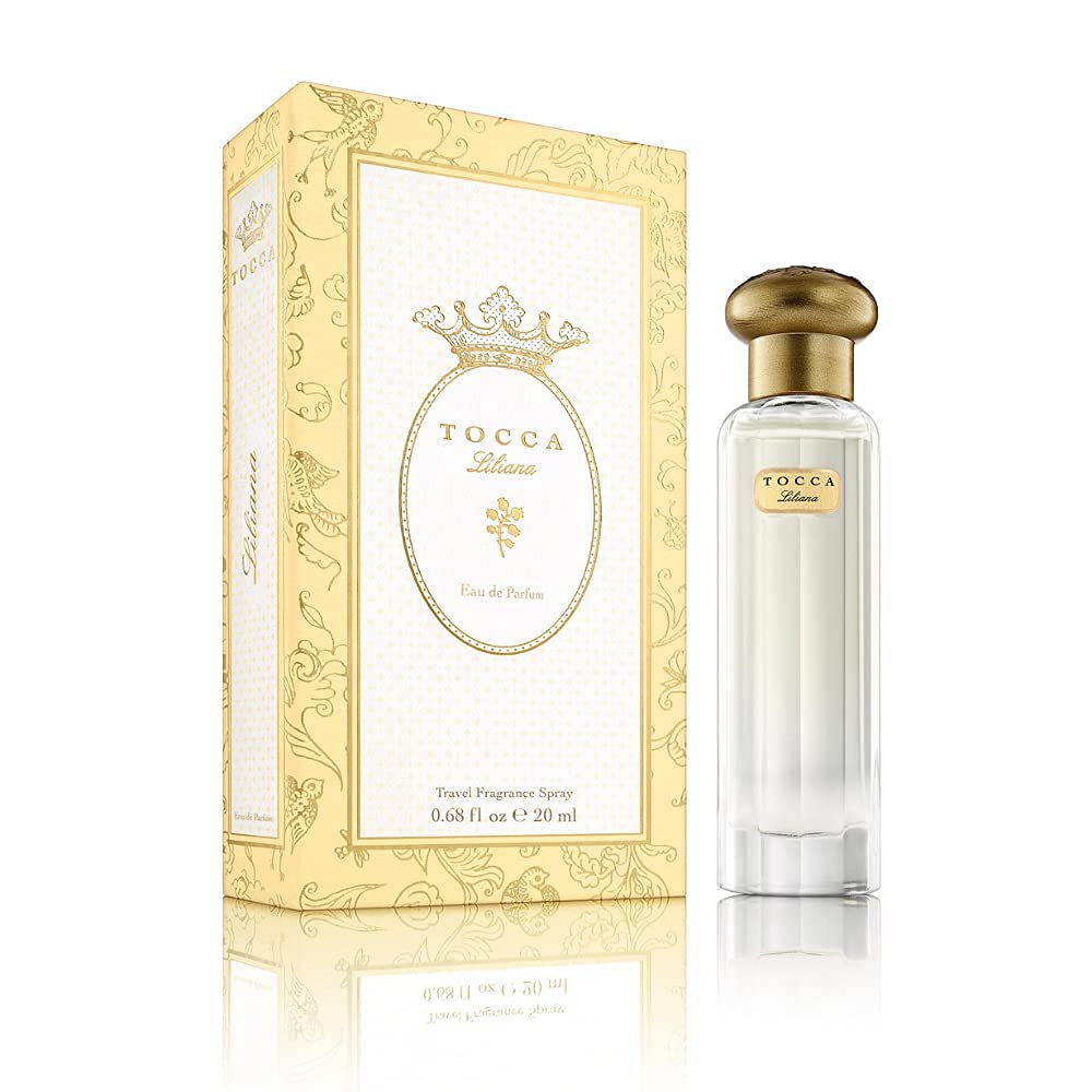 Tocca Eau de Parfum, Liliana: Fresh Floral, Neroli, Watery Peach, Muguet, Hand-Finished Bottle (20 ml)