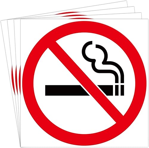 Miniatura 9 de dealzEpic - Adhesivos para letreros sin fumar ni vapear (E-Cigarette) - Calcomanías autoadhesivas para despegar y pegar