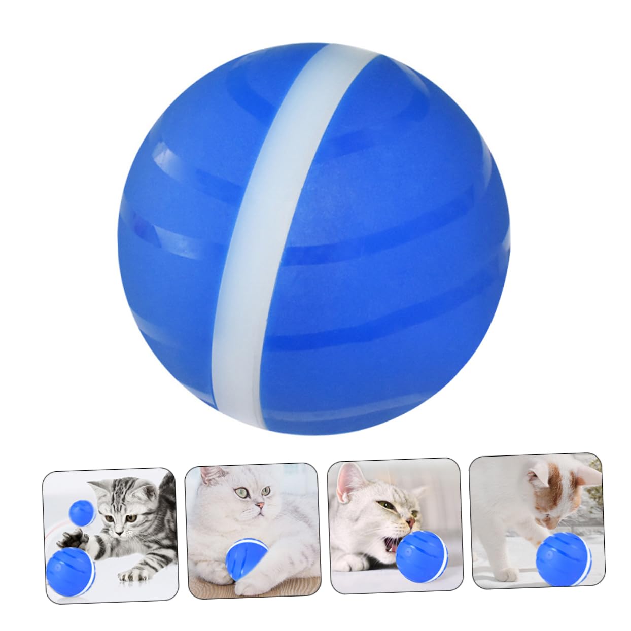 Happyyami 2stücke Interaktiver Smart Für Katzen Und Hunde USB-aufladbarer Selbstrotierender -spielzeugball Fördert Spiel Und Bewegung Für Innenräume Geeignet