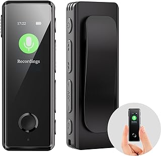 64G Digital Voice Recorder, KINPEE Mini Recorder Audio Sound Recorder Portable MP3 Recorder for Meeting Lecture Rechargeable Small Recording Device Dictaphone Voice Activated Recorder for Interview