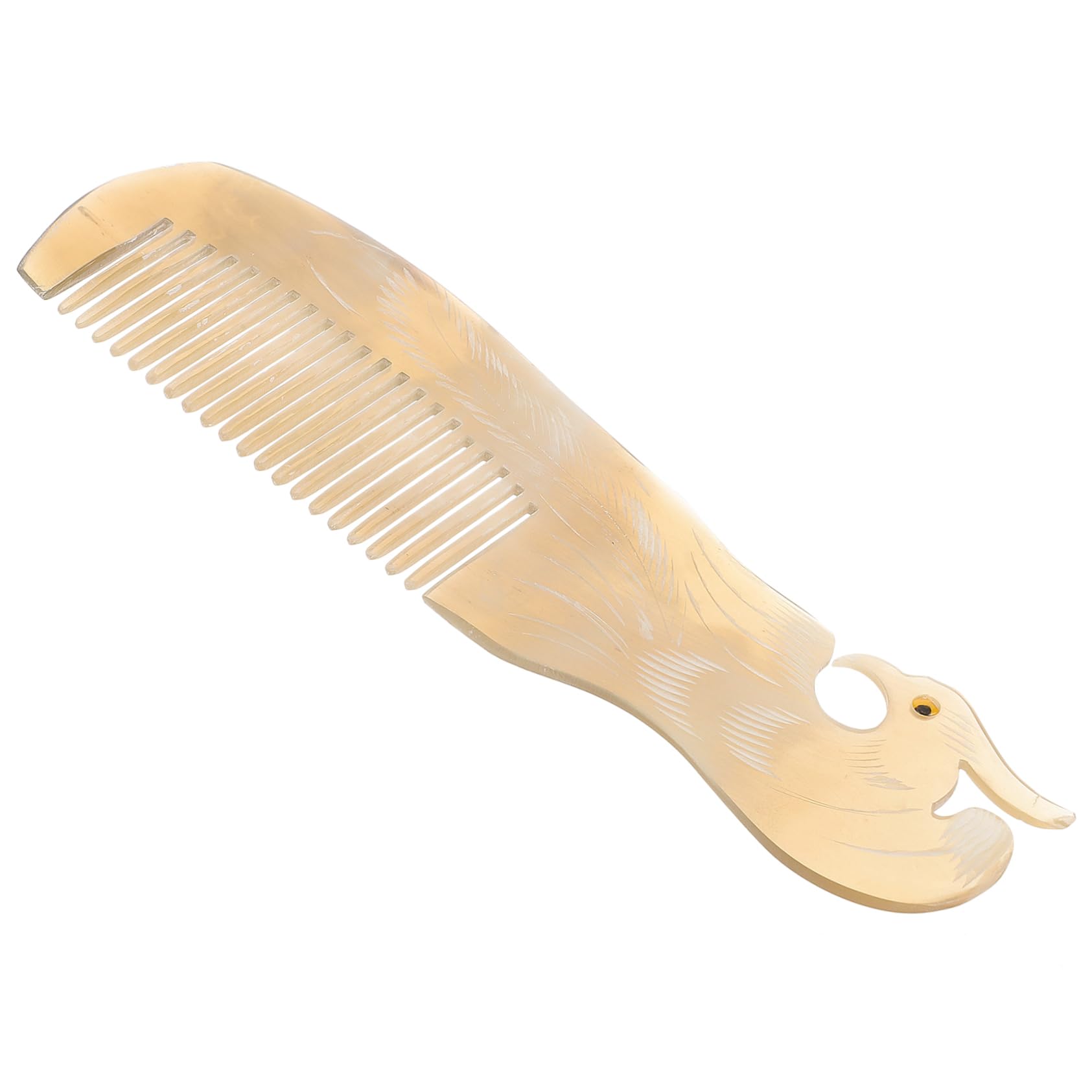 Beaupretty 10 Pièces peigne masseur portatif brosse à cheveux pour hommes masseur de cheveux poil de corne de boeuf mini masseur pour femme cheuveux massage gravure comb fait main cornes