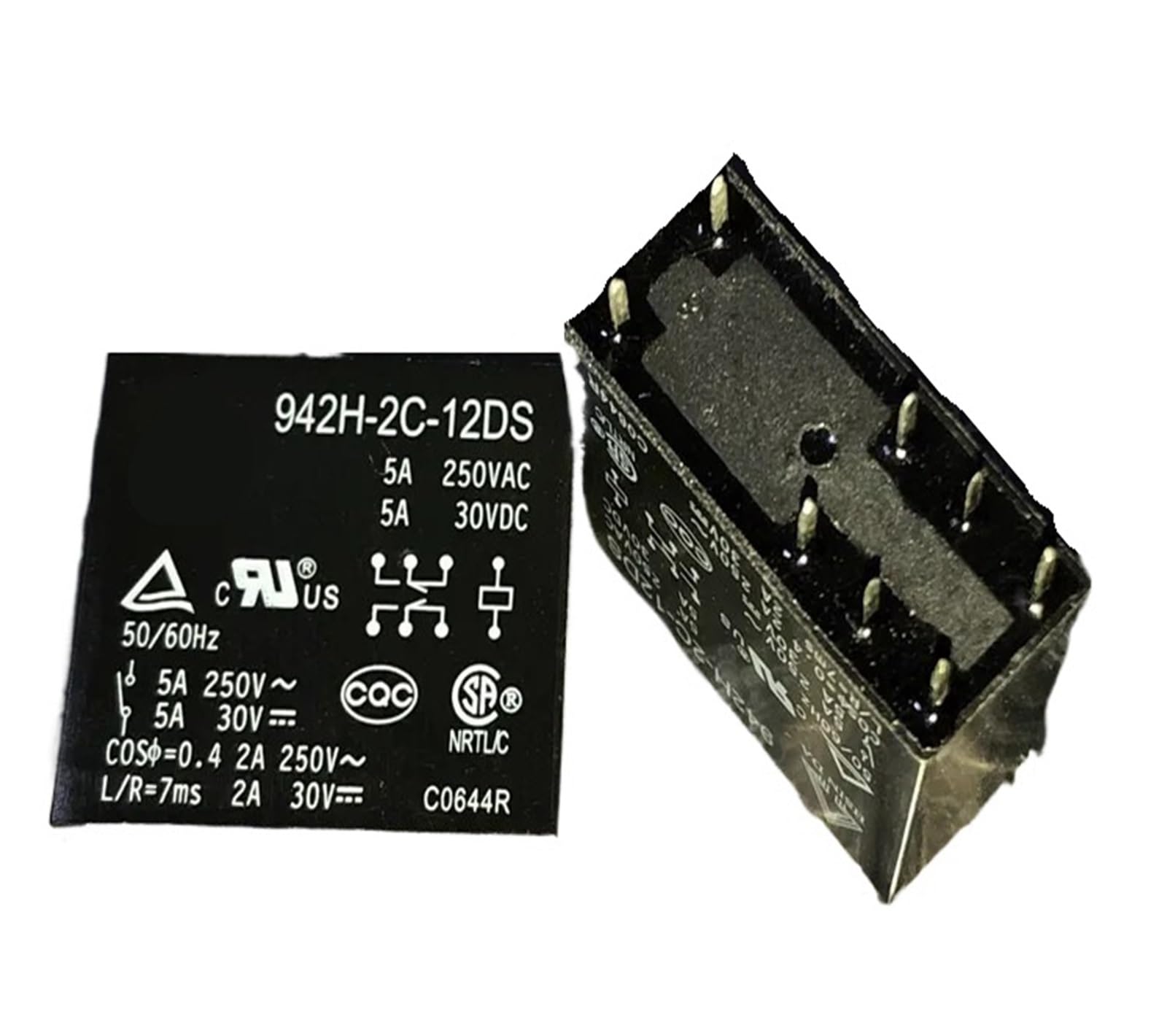 Relé de 8 pines G2R-2C-12V-5A con capacidad de 5A para automatización