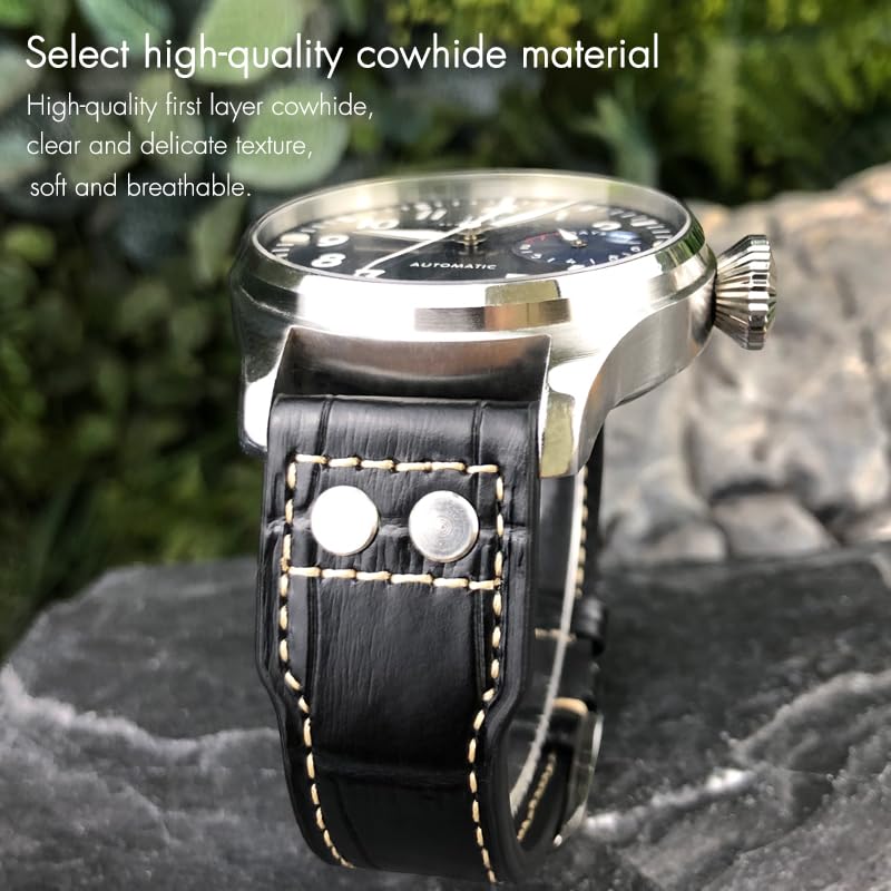 Cinturino in vera pelle, 22 mm, 21 mm, 20 mm, adatto per IWC Big Pilot, accessorio da uomo