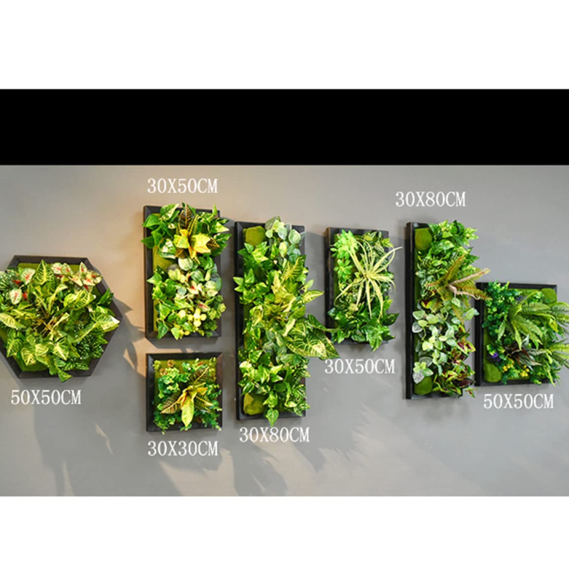 Amazon｜HGJH ウォールグリーン 壁掛け F リアル 人工観葉植物