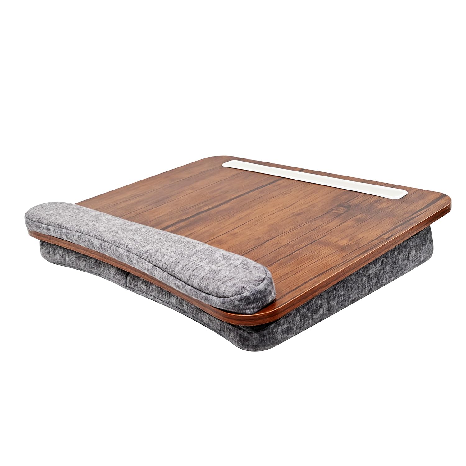 MAKMOR Portable Lap Desk Wood with Pillow Cushion for Laptop | Home Office Lap Desk with Device Ledge and Phone Holder | Fits up to 16 inch Laptop with Storage Function (Dark Brown Woodgrain) (B0DHCZJ3CV) Amazon Price History, Amazon Price Tracker