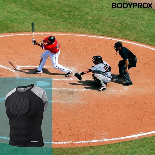 Miniatura 6 de BODYPROX Camiseta protectora de pecho de béisbol