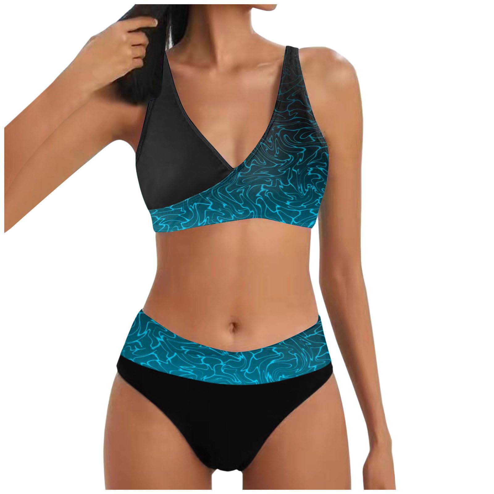Générique 2024 - Traje de baño Bikini dividido estampado sexy para mujer con pantalones cortos calientes Set