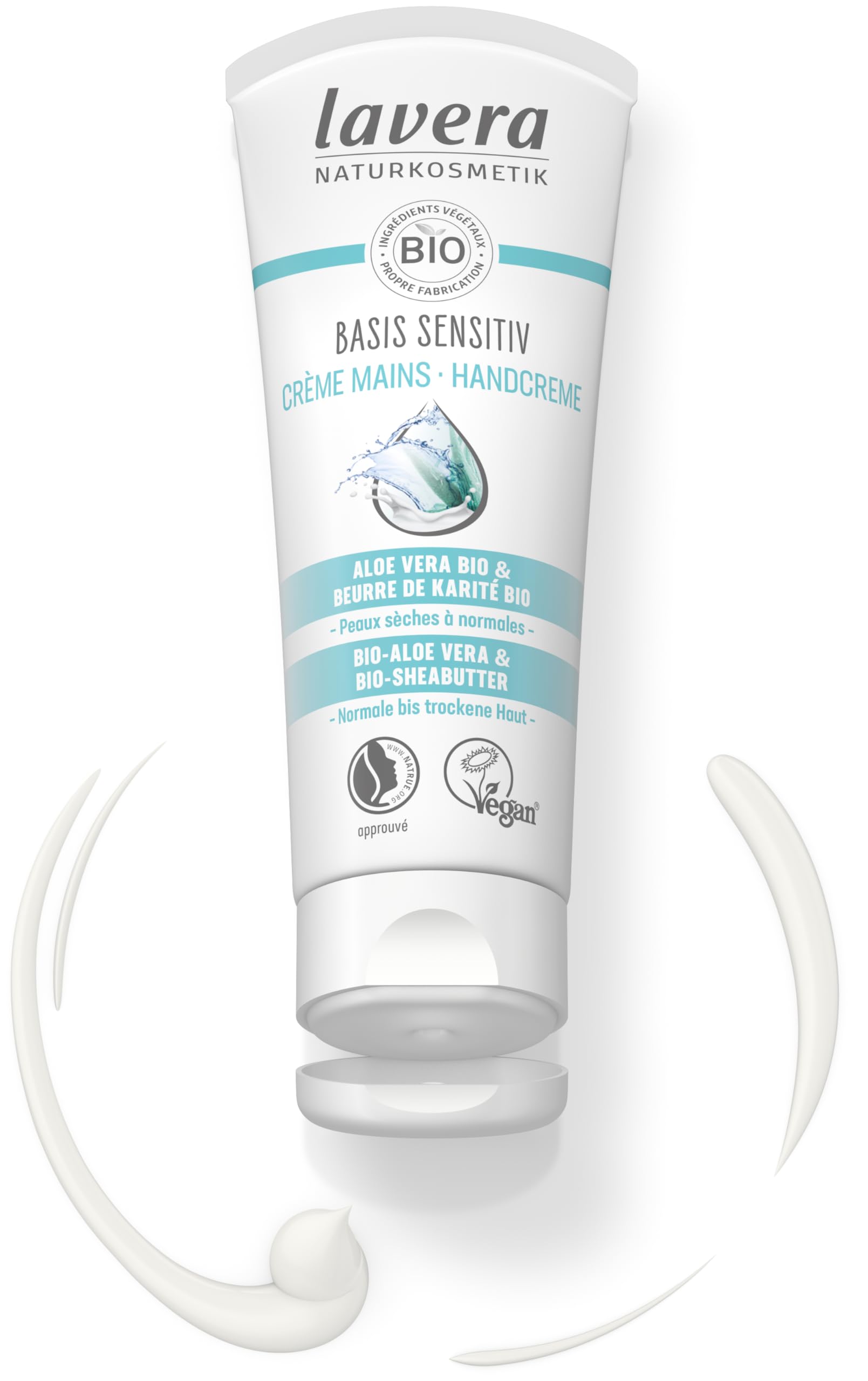 Lavera Naturkosmetik - Crème Mains Réparatrice - végan -ALOE VERA BIO & Beurre de Karité BIO - 75ml
