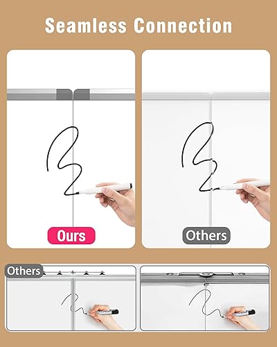 Miniatura 7 de Pizarra blanca magnética grande de borrado en seco de 72 x 40 pulgadas, tablero extraíble para colgar en la pared con 4 bolígrafos y 1 borrador seco
