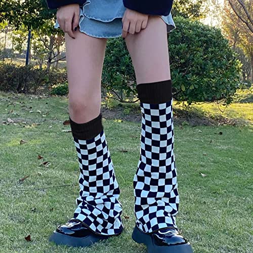 Image of WODECASA Girls Kawaii Leg Warmers Knitted Flared Leg Sleeves Goth Crochet Baggy Cuff Ankle Heap Socks