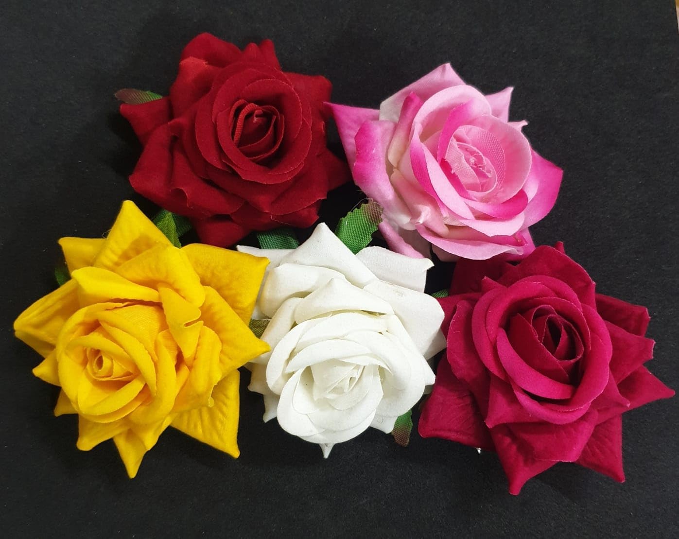 Artificial Rose Flowers Tictac Hair Clips/Pins For Women's and Girls Floral Hair Accessories,Flower Hair Accessory(Multicolor) (Pack Of (12)-image-42