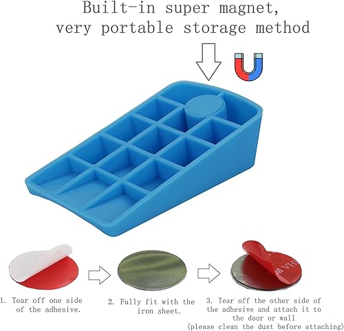 Vista 9 de Tope de puerta de goma de alta calidad, cuña grande para puerta, diseño antideslizante, fijo automáticamente, funciona en todo tipo de suelos