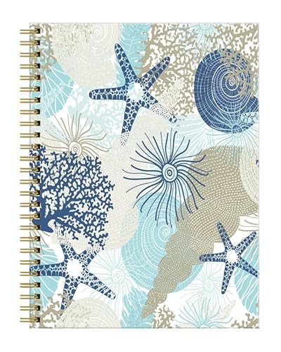 FVBAO Spiral Journal Notebook for Women,A5 College Ruled Notebooks 6"x 8.4", 120 Pages (60 Sheets) Lined Journal with Premium Thick Paper,Perfect for School Office Home(Cute Coral Seashell)