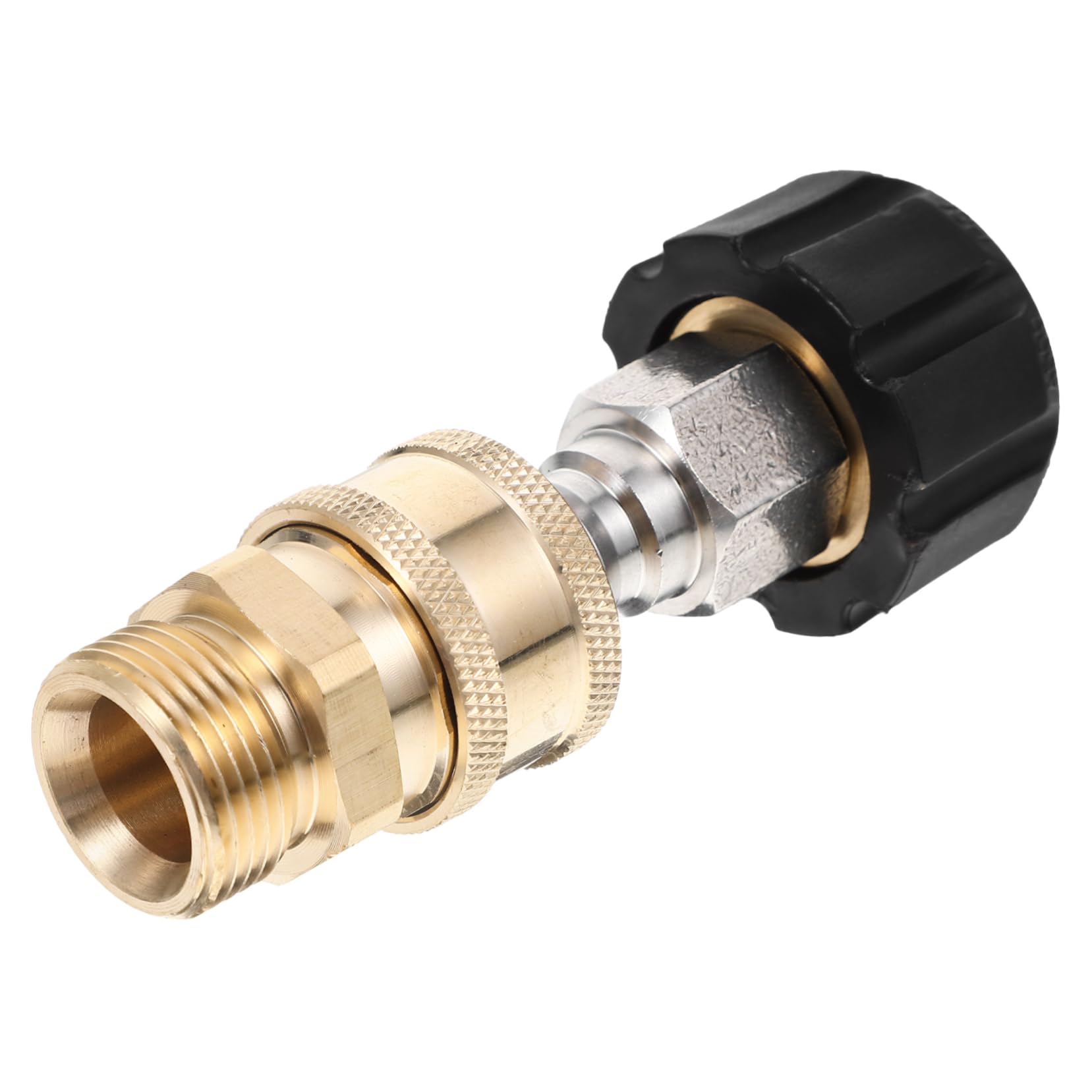 POPETPOP 5 Set Adattatore Adattatori Connettore Maschio Collegare Adattamento Si Raccordo Rapido per Idropulitrice Attacco Rapido Idropulitrice d'oro Ottone