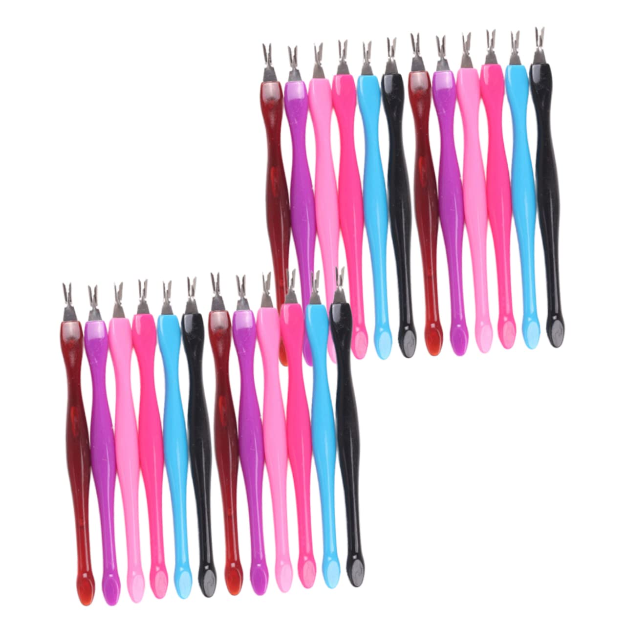 VICASKY Nail Cuticle Trimmer Kit 1 Set of 48 Dead Skin Forks Instant Cuticle Remover Alternative for Nail Art Manicure