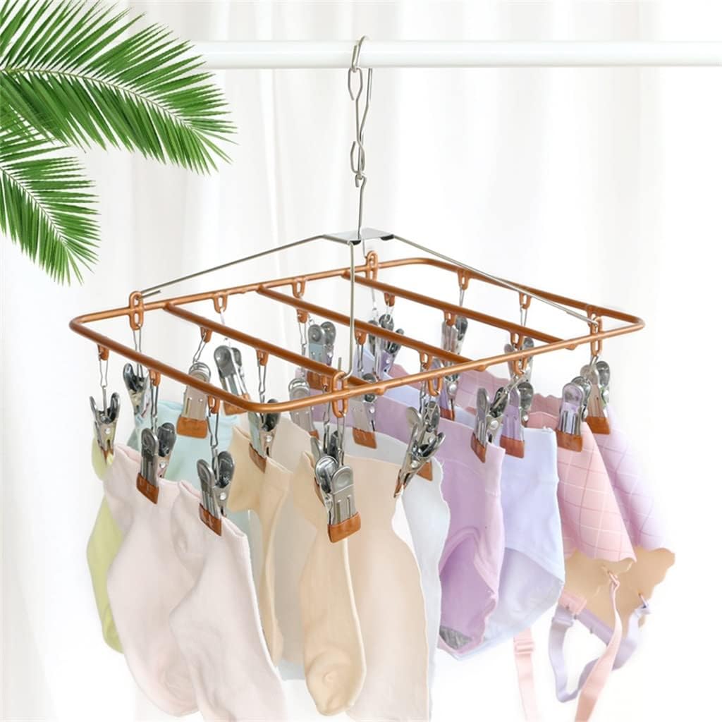 Clothespin Rotary Hanger 360 Degree Round Stainless Steel Bold Clip Clothes Hanger