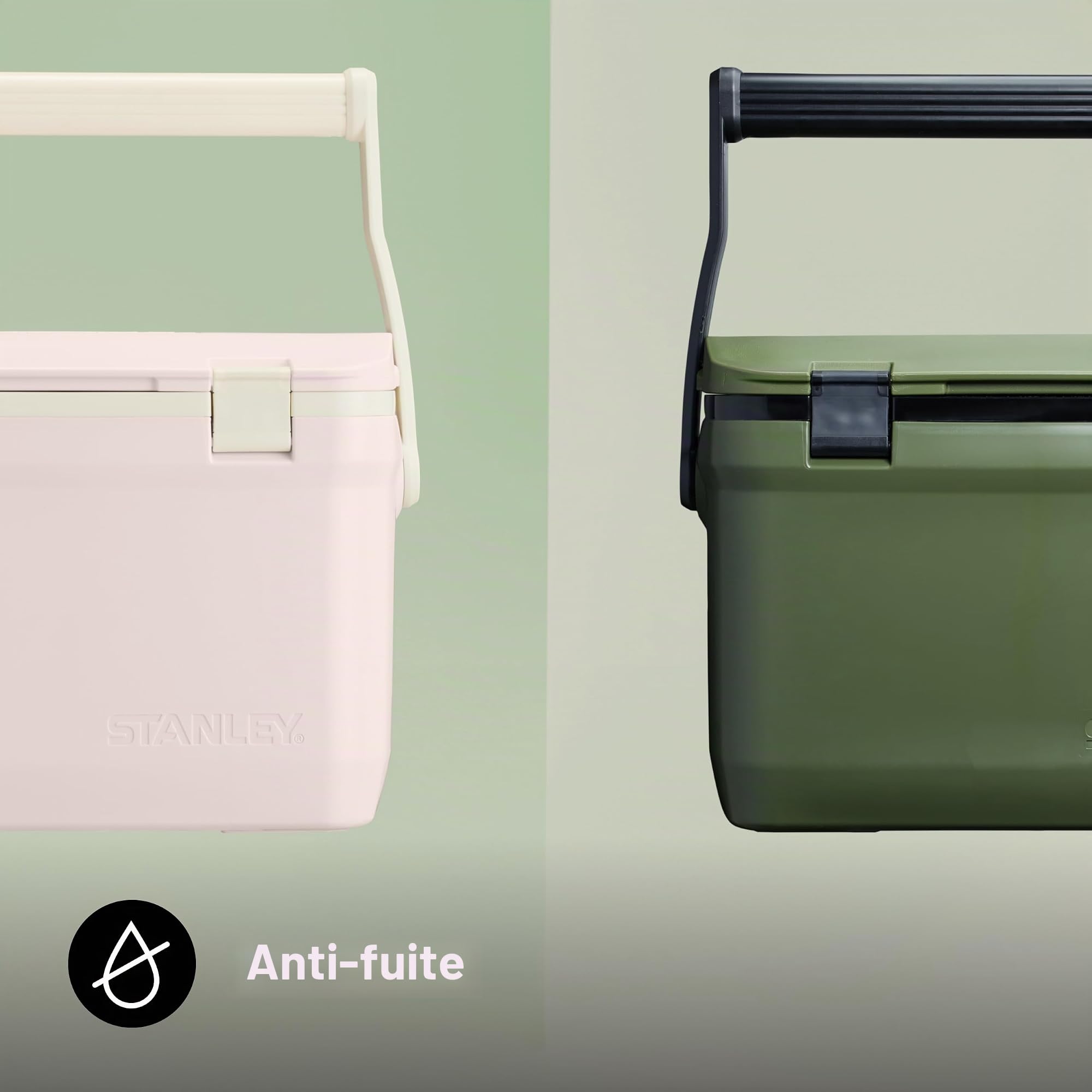 Stanley 1913 Adventure Outdoor Cooler Polar White - Double paroi en Mousse Isolante - sans BPA - Glacière - Glacière de Camping très résistante Qui Fait Aussi Office de de siège