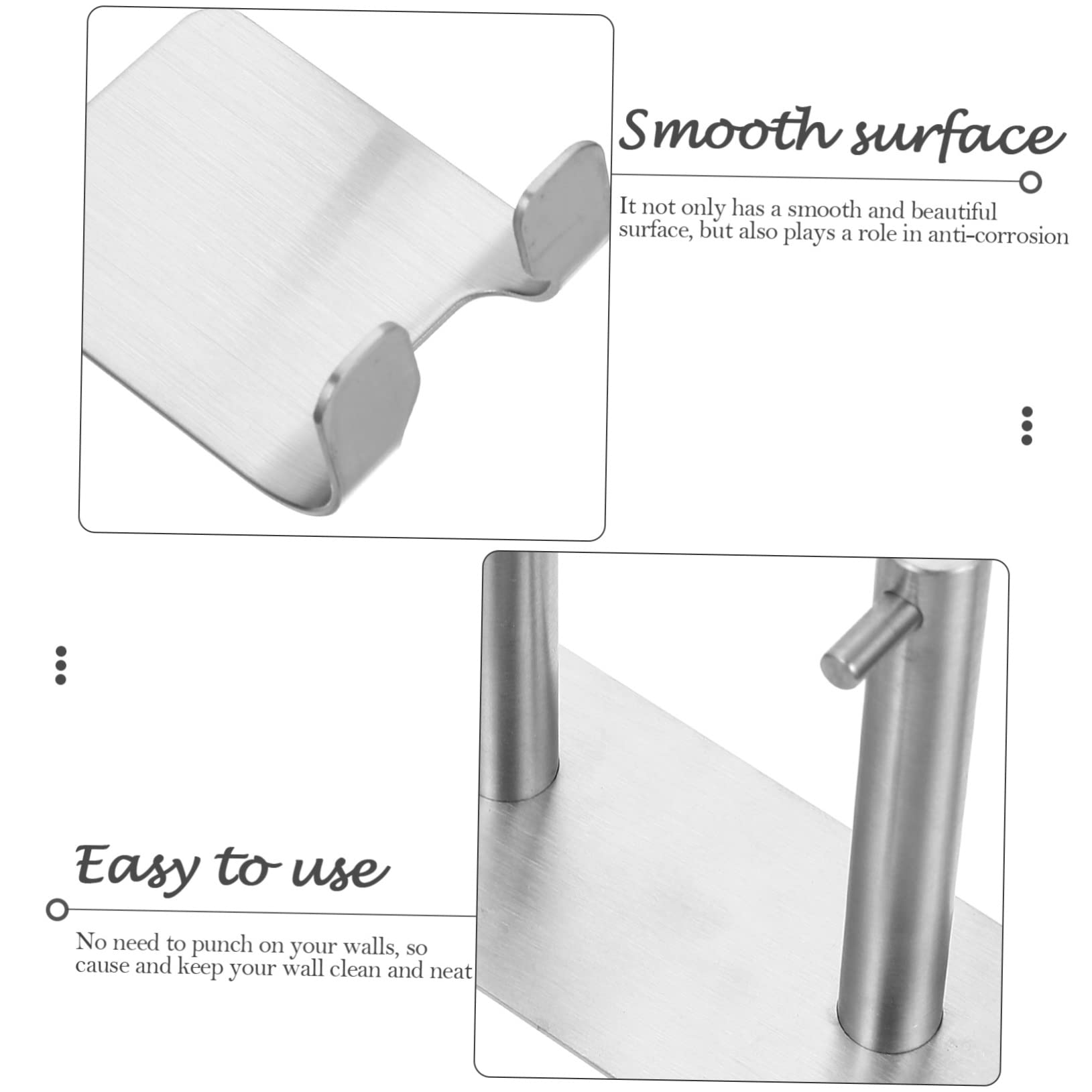 Alipis 3sets Per Asciugacapelli Da Muro Acciaio Inossidabile Portasciugacapelli Facile Da Installare Per Bagno e Design Leggero e Antiruggine Compatto e