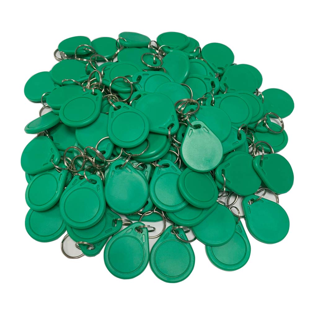 13.56MHz RFID Keyfobs Control de Acceso MF 1k Llaveros NFC (Paquete de 100) Verde