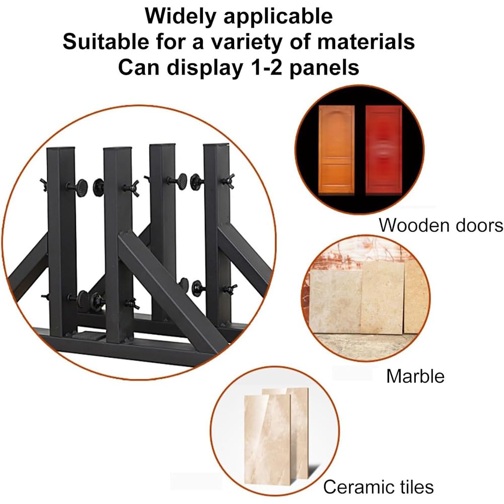 Espositore per Piastrelle con Porta in Vetro Regolabile per scaffali per Campioni in Ceramica Resistente e Pannelli di Grandi Dimensioni, per mostre di Negozi o Artigianato, 2 Pezzi,50x53cm