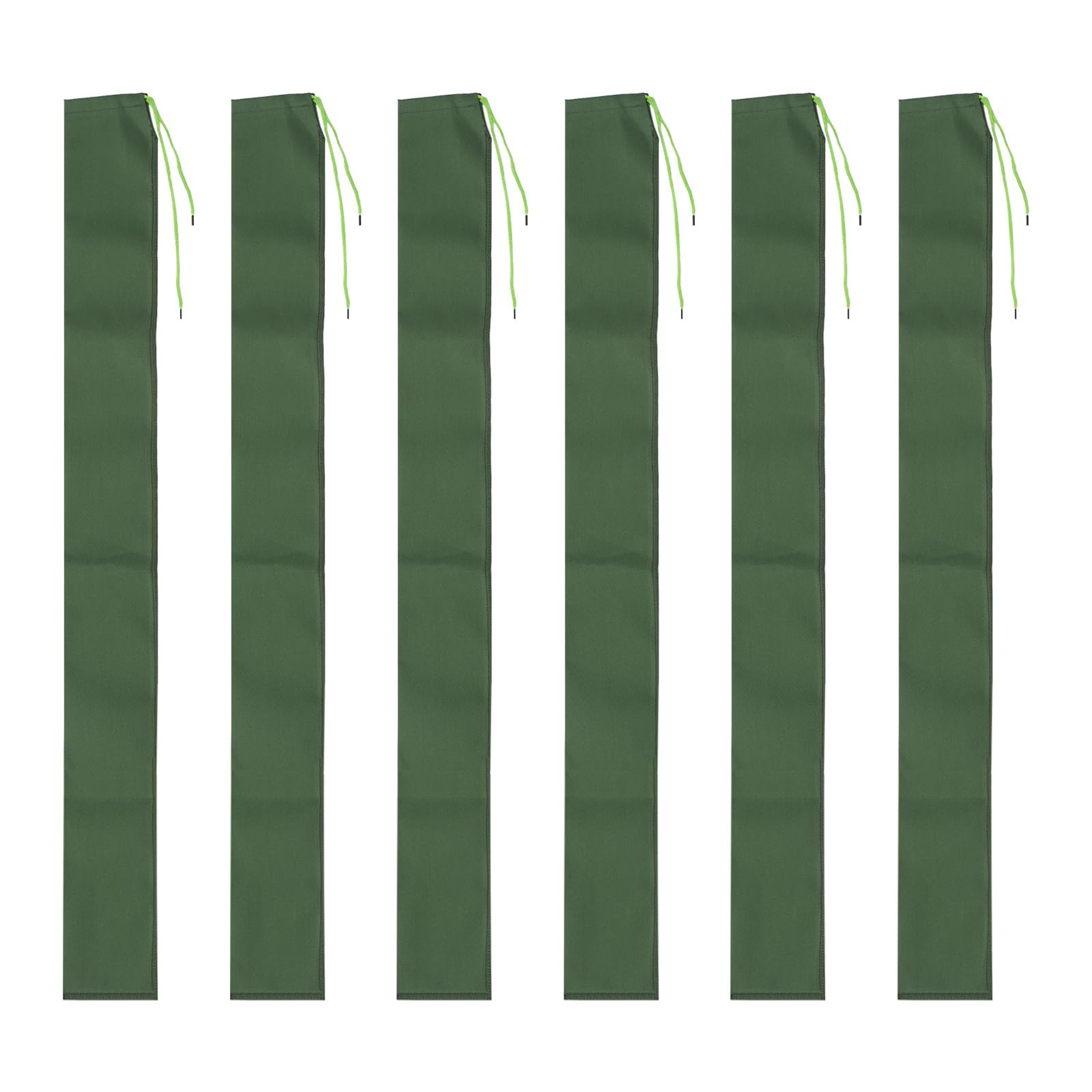 YOKIVE 6 Pcs Sand Bags for Flooding Flooding Control Long Canvas Thickening Sand Bags with Elastic Band for Doors (Green, 7-Feet)