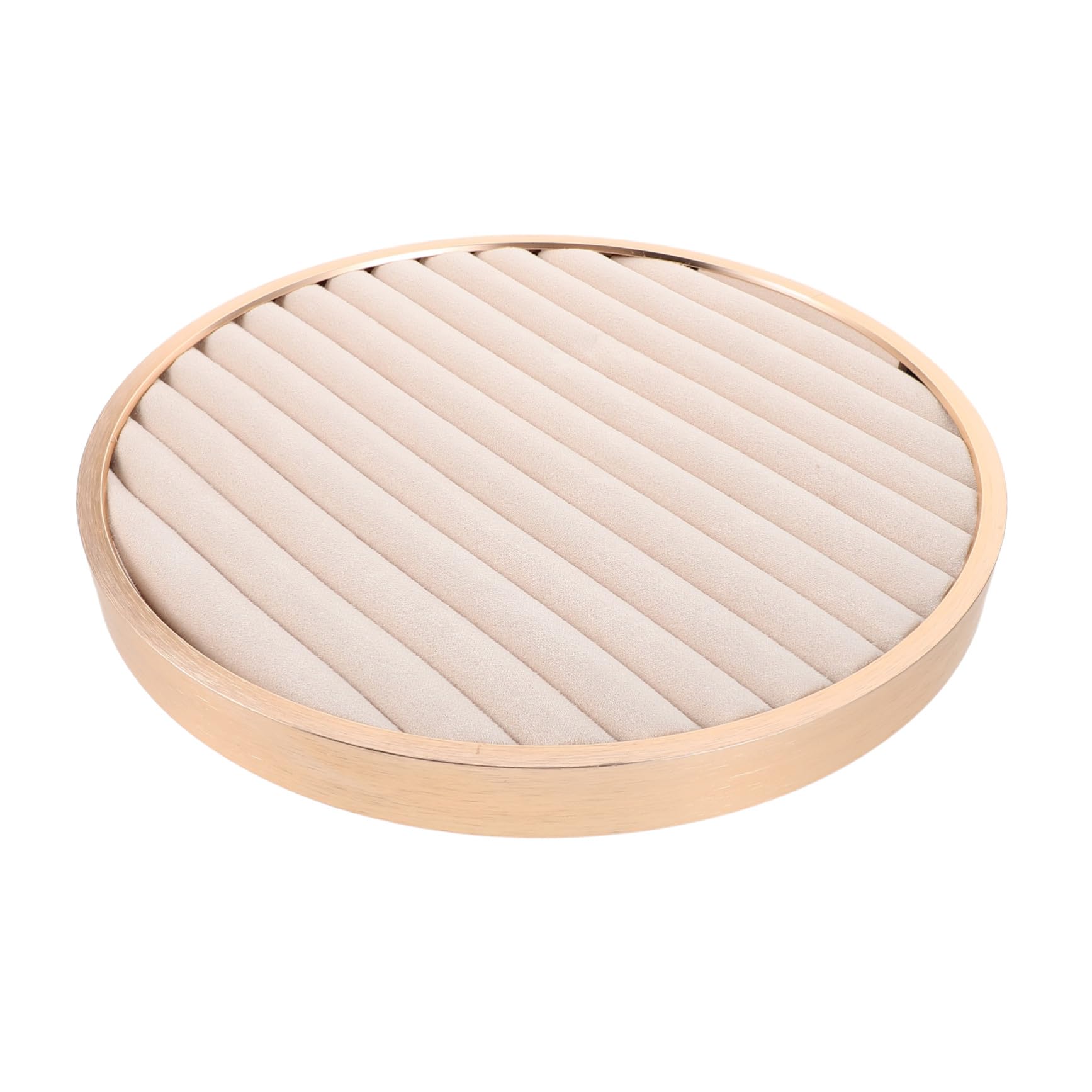 Plateau de Toilette Rond Velours Petit Plateau Organisateur pour Bagues et Boucles Oreilles pour Présentation Rangement de Bijoux