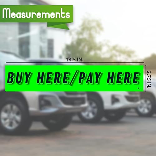 Miniatura 2 de Versa-Tags Calcomanías de eslogan de vinilo verde Chartreuse Paquete de 12 para publicidad de parabrisas de concesionarios de automóviles,