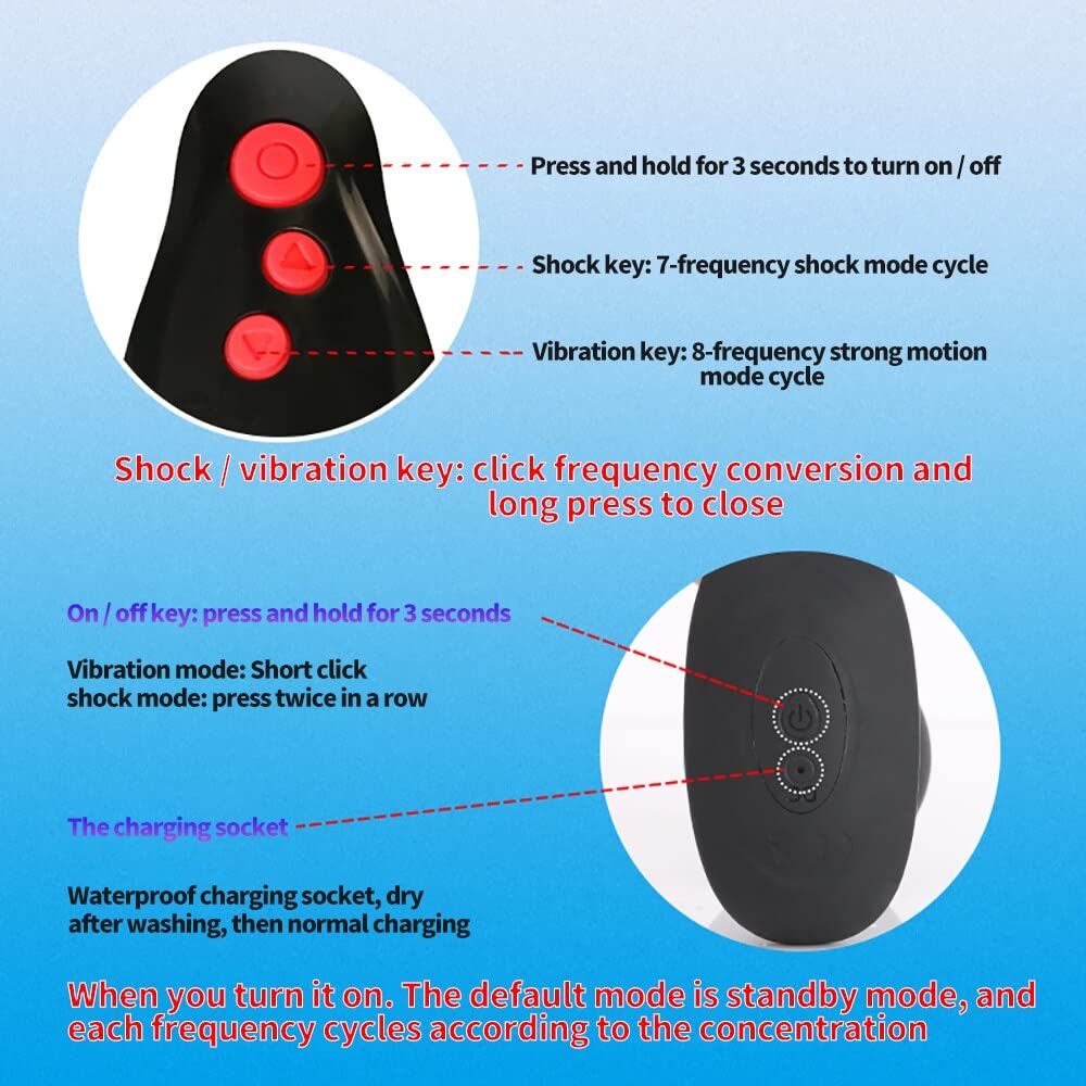 Plug anale Shock elettrico Vibratore anale Butt Tail Plug Massaggiatore maschile Sex Toys Per Gay Silicone G-Spot Stimolatore