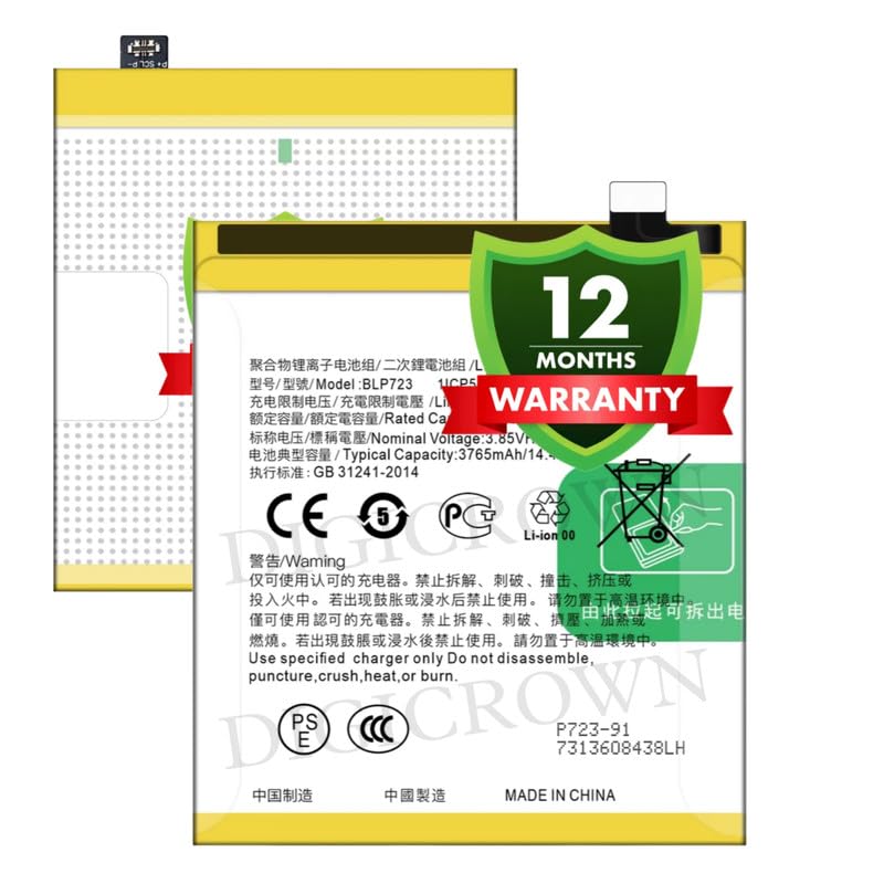 Image of Original BLP723 Battery Compatible for Realme X (RMX1901, RMX1903) - (3765mAh) - 1 Year Warranty DF7