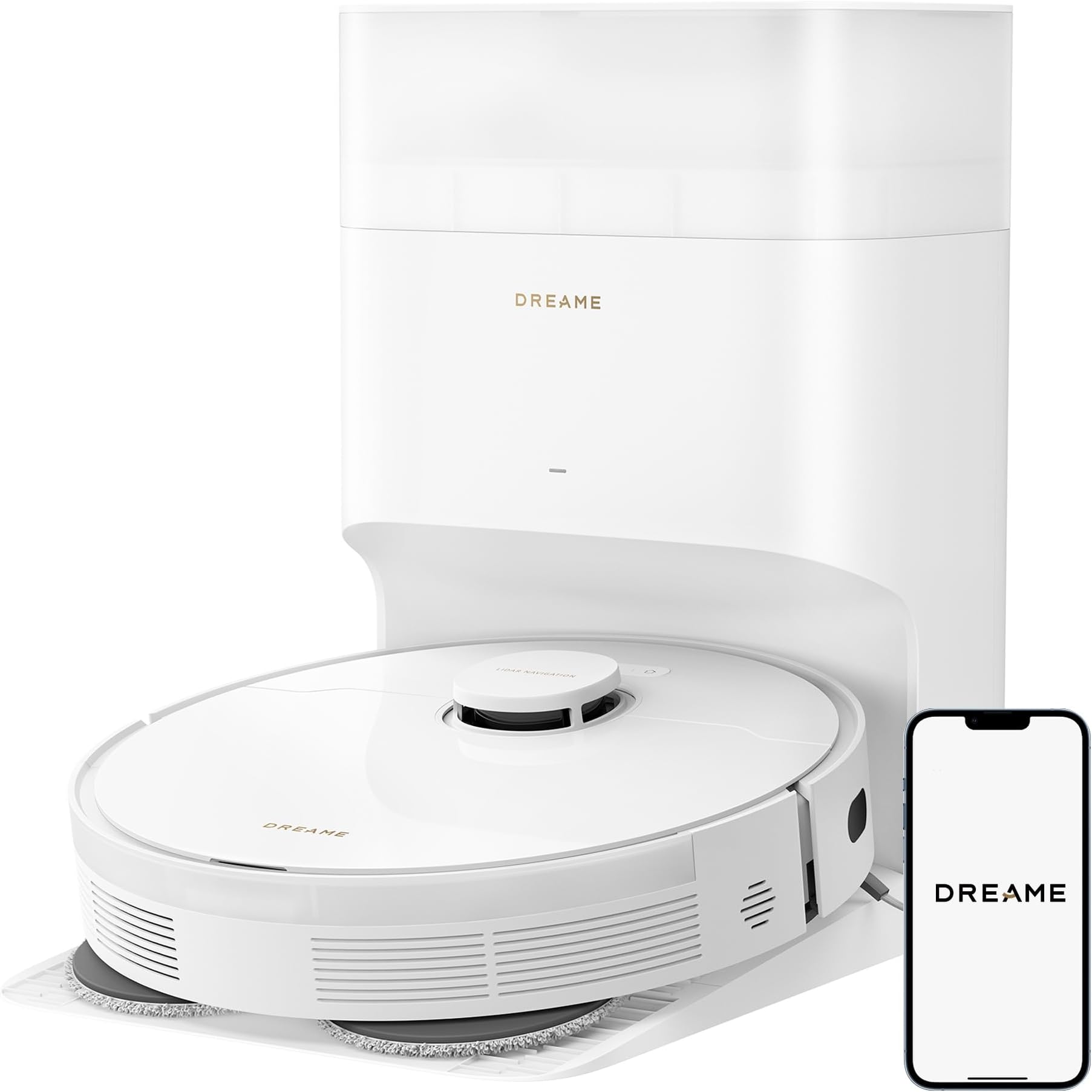 Dreame L10s Plus Robot Vacuum Cleaner with Mop, 7000Pa Suction Power, Dust Collection Up to 90 days, DuoScrub Mopping System and Automatic Mop Lifting, LiDAR Navigation, 2 Years Warranty