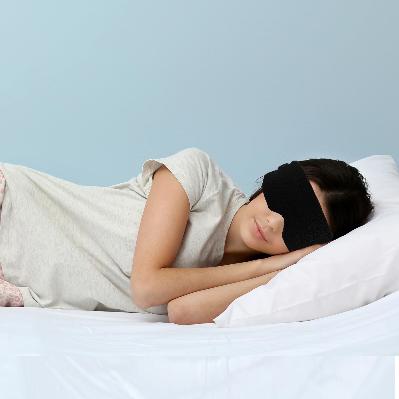 2 Piezas Antifaz para Dormir de Algodón Modal Bloqueo de Luz y Ajuste Ergonómico, Cómodo para Hombres y Mujeres Durante la Siesta y Viajes de Verano