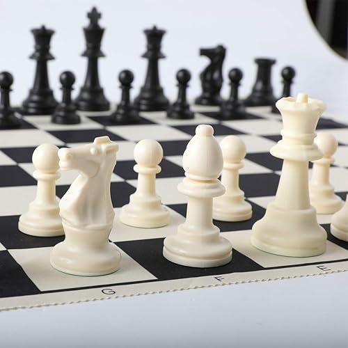 Miniatura 4 de HOLYKING Juego de tablero de ajedrez de tela de torneo de 18.9in  Juego de ajedrez portátil para viajes  Juego de ajedrez para principiantes para