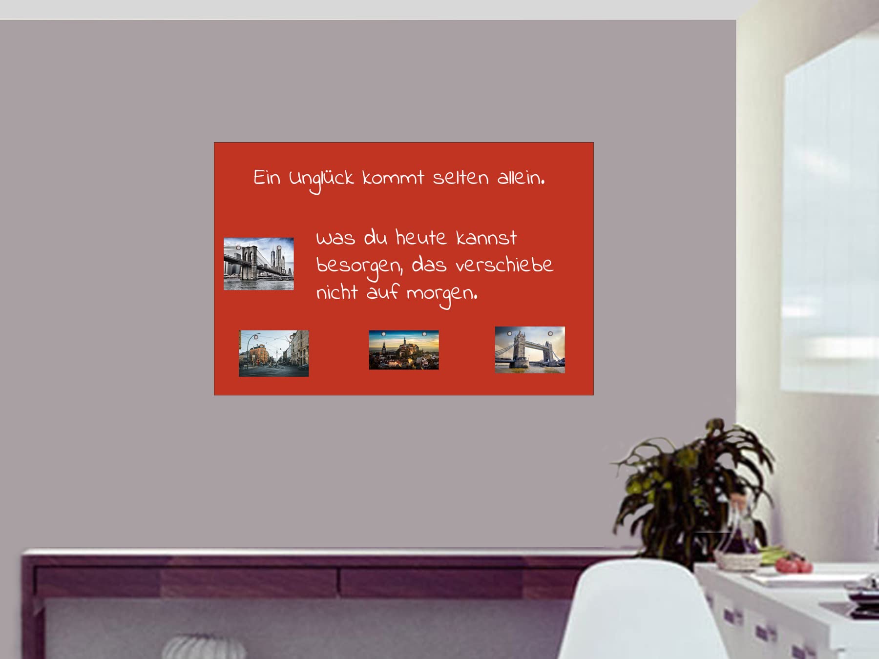 TESTSIEGER l BUNTE Magnetfolie magnetische PVC-freie Magnet Schreibtafel Folie | Testnote 1,4 | beschreibbar zuschneidbar | Rückseite selbstklebend | inkl.Kreidestift (rot, 100x60cm)