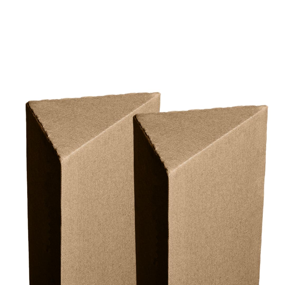 Timber Acoustics® Tri Bass Traps | Rockwool®| Pine-wood | Acoustics & Soundproofing | 1' x 4' x 9" [SET OF 2] NRC > 0.90 (Beige)