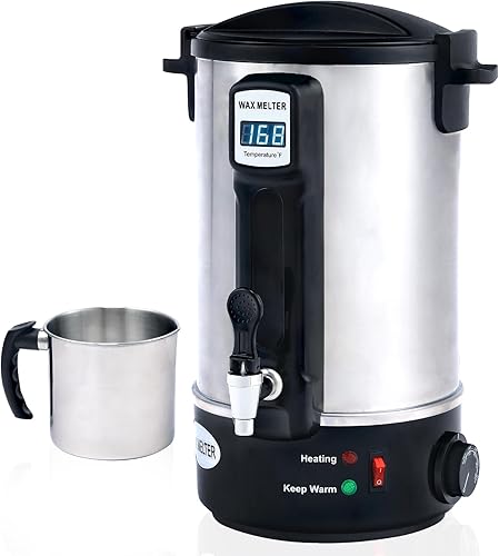 TCFUNDY Olla de fusión de cera para hacer velas, olla eléctrica antiadherente para cera de velas, kit de fabricación de velas para adultos, cera de