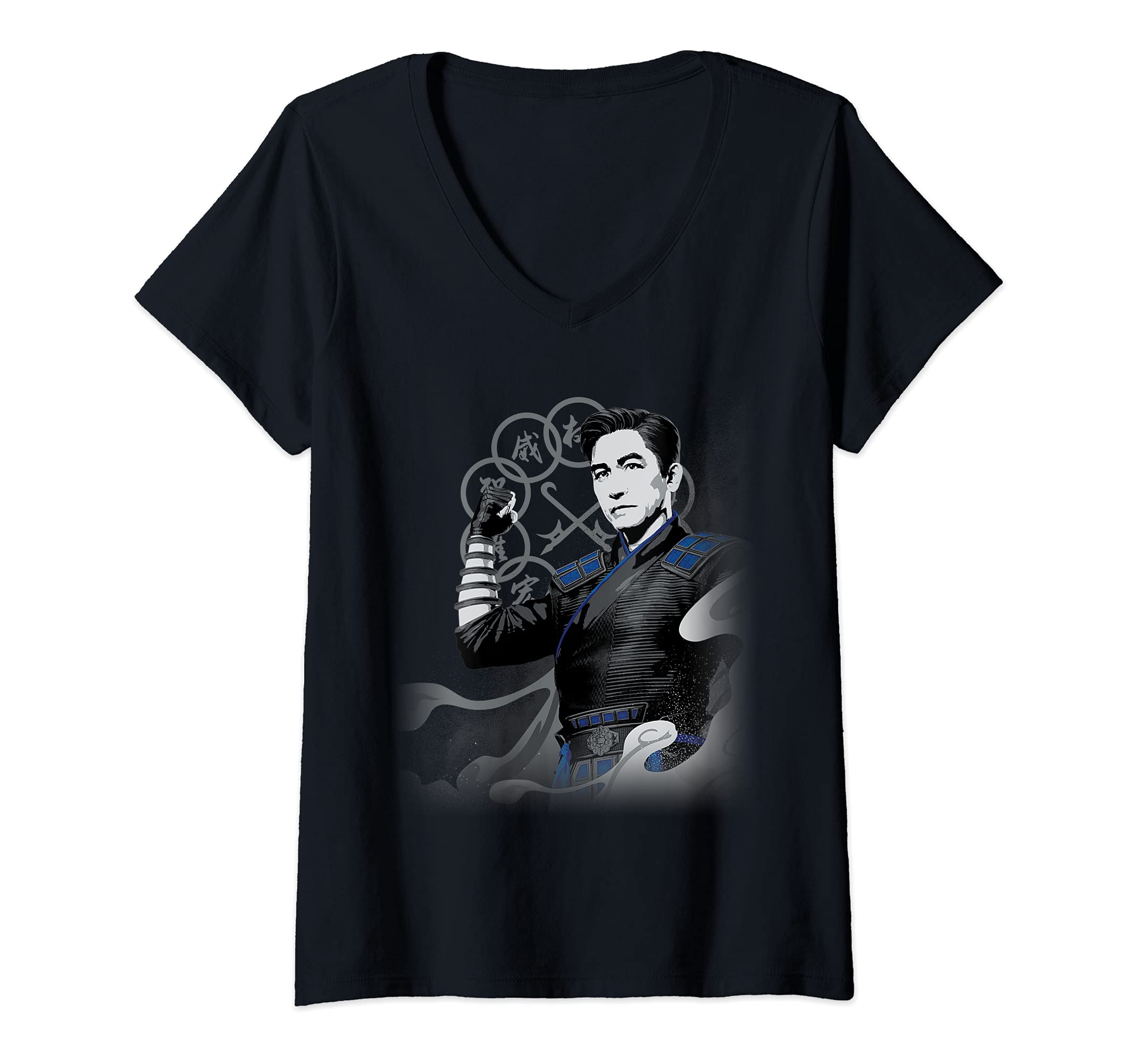 Womens Marvel Shang-Chi and The Legend of the Ten Rings Wenwu Power V-Neck T-Shirt