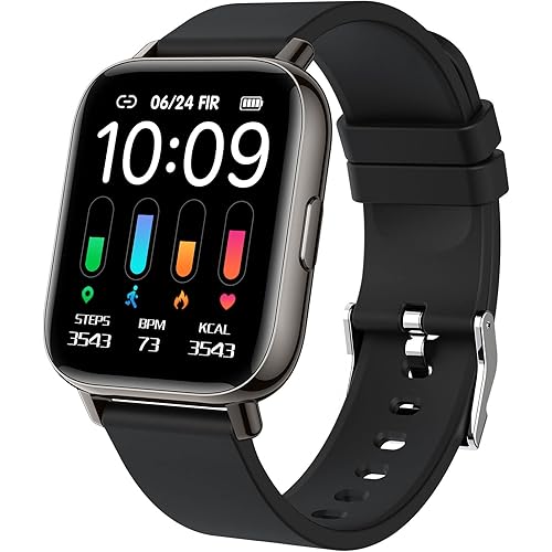 Smart Watch for Men, Smartwatch for Android and iOS Phones IP68 Waterproof Fitness Watch 1.69 Full Touch Screen Fitness Tracker with Heart Rate Monitor, Sleep Monitor, Activity Tracker, Pedometer