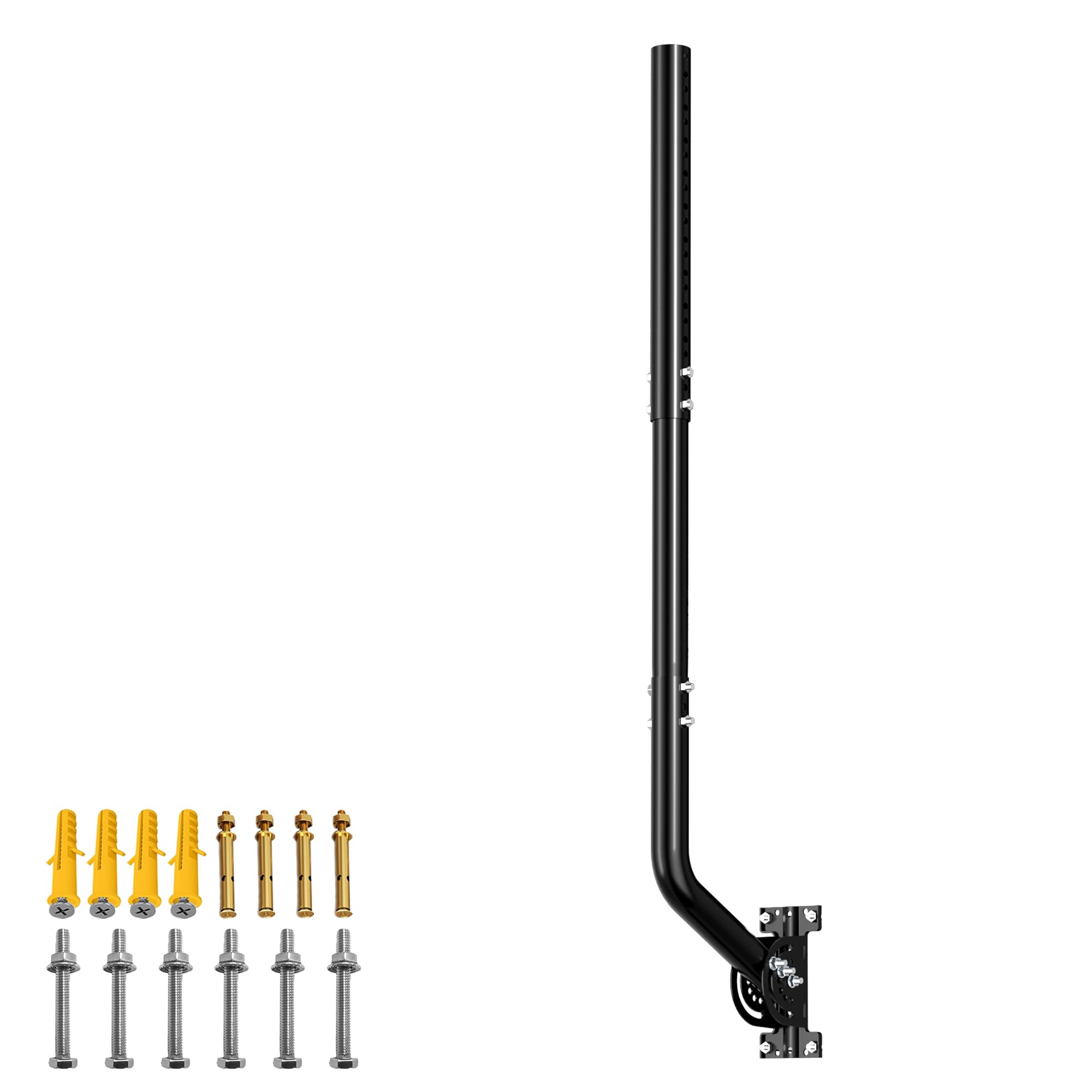 Palo antenna universale per TV, satellite, radio, antenne WiFi, Star-link (Nero-71-101cm)
