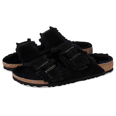 Birkenstock Arizona Shearling Suede (Unisex) Shoes Black/Black Suede