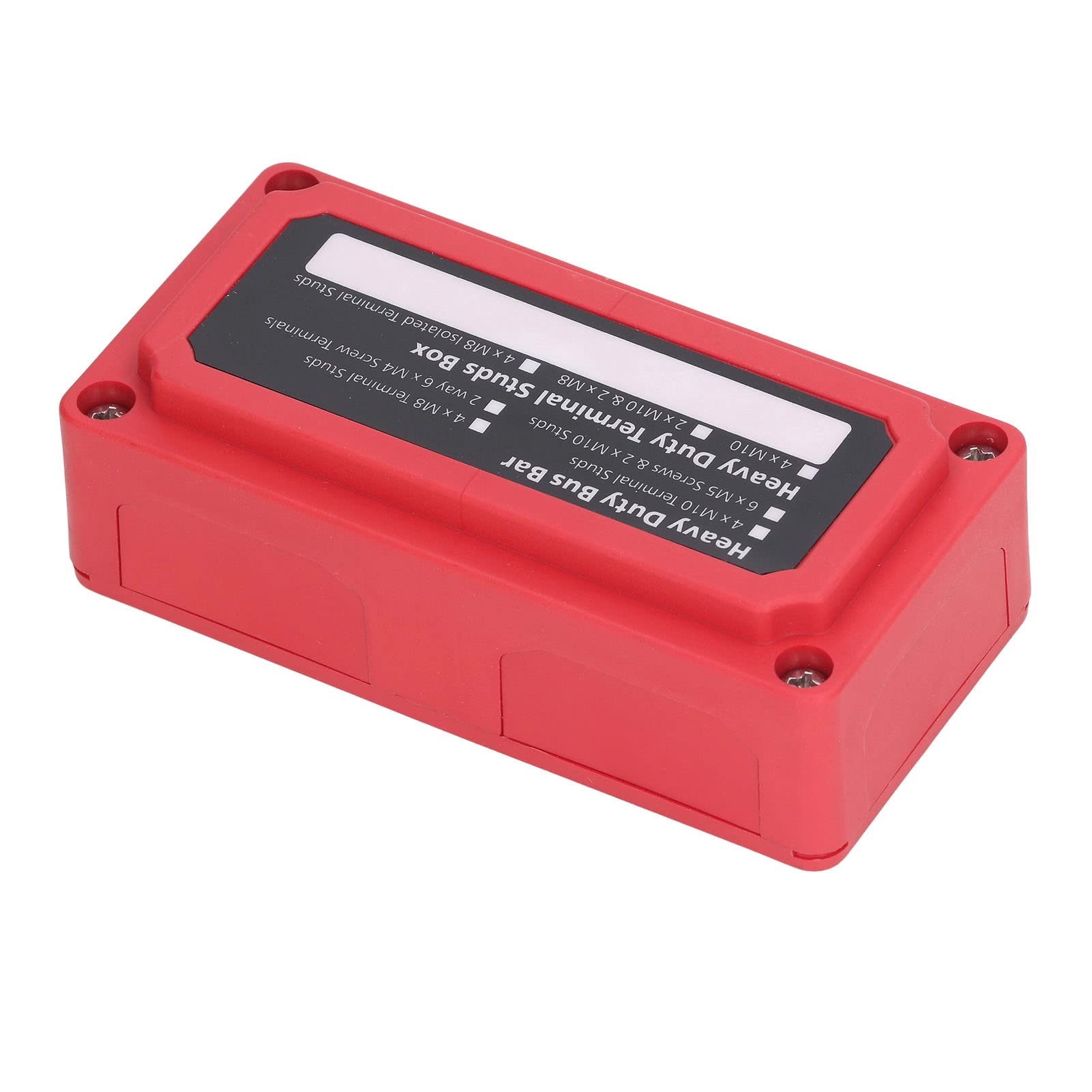 Bloc de Distribution D'énergie 300A DC 48V M8 Goujons Terminaux Conception de Module Boîte de Barre Omnibus Bloc de Jonction de Batterie avec Vis (rouge)