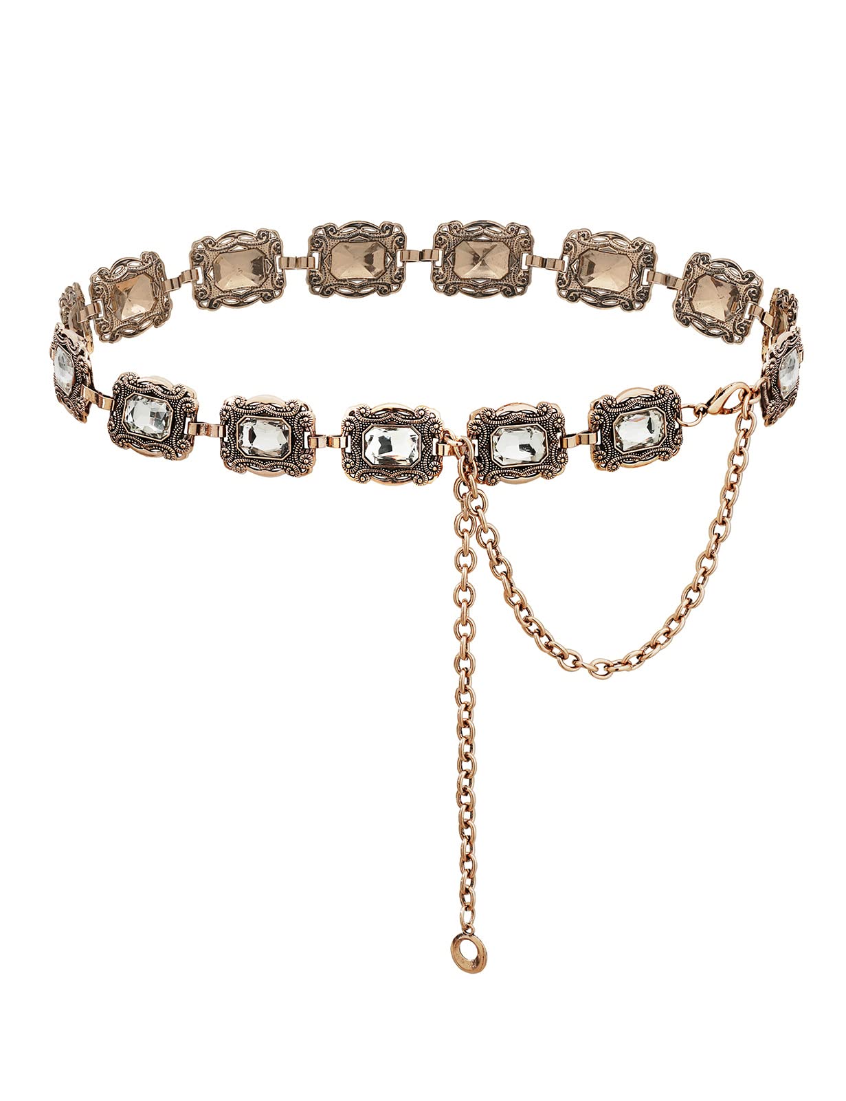 TOPACC Western Metal Concho Belt for Women Cowgirl Chain Belts for Dresses Jeans Country Concert Outfit